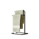 Ver imagem 1 de Suporte Porta Toalha Duplo de Rosto para Bancada em Aço Cor Preto - Edecasamoveis