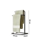 Ver mais imagens de Suporte Porta Toalha Duplo de Rosto para Bancada em Aço Cor Preto - Edecasamoveis