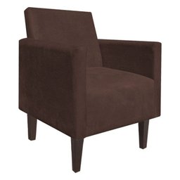 Kit Namoradeira 2 Lugares e 2 Poltronas Jade Suede Marrom - D'Rossi - 4 Kit Namoradeira 2 Lugares e 2 Poltronas Jade Suede Marrom - D'Rossi - 4