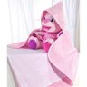 Toalha de Banho para Bebê - Baby Love - Rosa 5211 - com Fralda - para Bordar - com Capuz - Dohler - 1