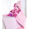 Toalha de Banho para Bebê - Baby Love - Rosa 5211 - com Fralda - para Bordar - com Capuz - Dohler - 2