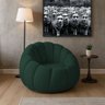 Poltrona Decoratica Orgânica Fixa Nuvem Veludo Verde - Loja Sheep - 1