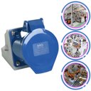 Ver imagem 2 de Tomada Ind. 32a 3p 200/250v Azul Ip44 - Margirius 21601