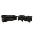 Ver imagem 1 de Conjunto 03 Peças Namoradeira e Poltronas Chesterfield Duque Via Encanto Courano Preto
