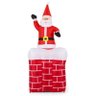 Natal Papai Noel Elétrico Sobe Desce Inflável Chaminé - 1