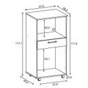 Ver imagem 3 de Armário para Forno e Micro-ondas 2 Portas 1 Gaveta Duetto Kits Paraná