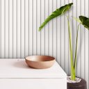 Ver imagem 2 de Papel de Parede Adesivo Ripado Branco Encantador Gh Papel de Parede 3,0m
