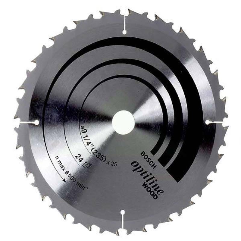 Disco de Serra Circular  9 ¼ (235mm)  24 Dentes - Bosch - 1