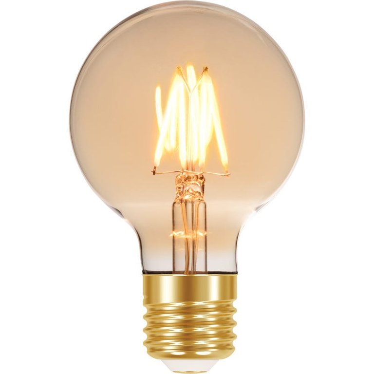 Lâmpada Filamento LED G80 4W Vintage Retro Âmbar Bivolt