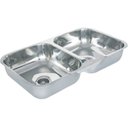 Ver imagem 1 de Cuba Dupla 72x40x17cm Aço Inox Aisi 304 - Tecnocuba