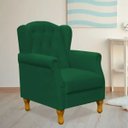 Ver imagem 2 de Poltrona Decorativa Para Sala de Estar Yara Suede Verde Musgo - Lyam Decor