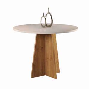 Mesa Redonda Sala de Jantar Slin Mdp Tampo em Mdf - Vieiro