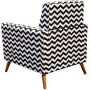 Ver imagem 3 de Poltrona Decorativa para Sala de Estar Pés Palito Liz Zig Zag Preto - Lyam Decor