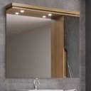 Ver imagem 1 de Armário Espelheira de Banheiro 100cm com Led 01 Porta Ref 1000 Cewal - Itapuã/portoro