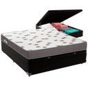 Ver imagem 1 de Cama Box Baú Preto e Colchão Light Espuma D33 Casal Ortobom