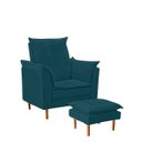 Ver imagem 6 de Poltrona Amamentar Ergonômica com Puff em Suede - Meu Estofado:bege Conce