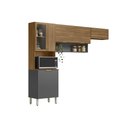 Ver mais imagens de Kit de Cozinha Compacta Alba C/ 6 Portas e 1 Nicho 250cm Amendola/nude Prime Tx - Demóbile