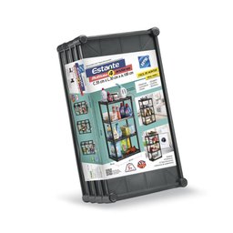 Estante Plastica Modular Multiuso Preta 5 Prateleiras - 3