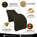 Ver imagem 5 de Maca Mesa Profissional com Vibroterapia Massagem Clínica Veludo Marrom SOFA STORE