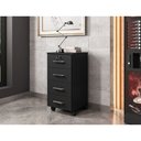 Ver imagem 3 de Gaveteiro Gávea Organizador 4 Gavetas com Rodinhas - Preto