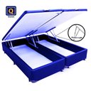 Ver imagem 2 de Base Box Baú Queen size Bi partida azul com Pistão a gás