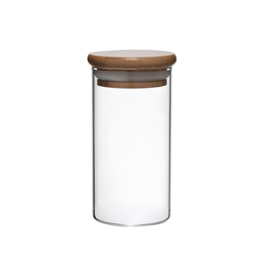 Dupla de Porta Mantimentos Vidro Boro Tampa Bambu 150 Ml Mimo Style