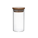 Ver imagem 1 de Dupla de Porta Mantimentos Vidro Boro Tampa Bambu 150 Ml Mimo Style