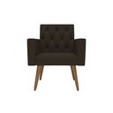 Ver imagem 2 de Estilo na Recepção Kit Namoradeira + 2 Poltronas Capitonê Marrom