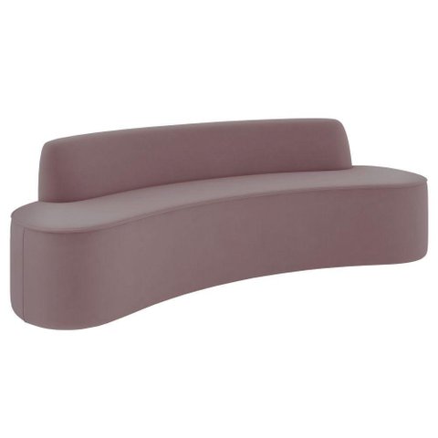 Sofá 4 Lugares para Sala de Estar Living 260cm Koane D06 Veludo Rosa - Mpozenato