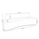 Ver imagem 4 de Sofá 4 Lugares para Sala de Estar Living 260cm Koane D06 Veludo Rosa - Mpozenato