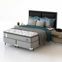 Ver imagem 4 de Conjunto Box Mola Probel Guarda Costas Roma Queen 158x56cm