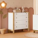 Ver imagem 2 de Cômoda de Bebê Flora 4 Gavetas Branco Acetinado - Qmovi