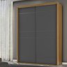 Guarda Roupa Solteiro 2 Portas Mdf 1,70 M Qualitá Belmax:freijó/titânio - 1