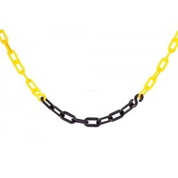 Corrente Plástica 50 Metros Amarelo/preto para Sinalização Isolamento E/ou Calhas - 4