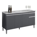 Ver imagem 1 de Balcão de Pia Tatiane 145 Cm Cinza Fosco - Ajl
