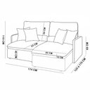 Ver imagem 5 de Sofá 3 Lugares Retrátil Reclinável para Sala de Estar 174cm Naína K01 Linho Bege - Lyam Decor