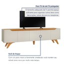 Ver imagem 6 de Conjunto Painel Lyon + Rack Atenas Painel sem LED Off White/Naturalle Mavaular
