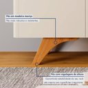 Ver imagem 5 de Conjunto Painel Lyon + Rack Atenas Painel sem LED Off White/Naturalle Mavaular