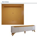 Ver imagem 3 de Conjunto Painel Lyon + Rack Atenas Painel sem LED Off White/Naturalle Mavaular