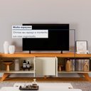 Ver imagem 7 de Conjunto Painel Lyon + Rack Atenas Painel sem LED Off White/Naturalle Mavaular