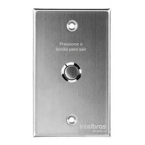 Acionador e Botoeira de Abertura Inox de Embutir 4x2 Bt 5000 In Intelbras
