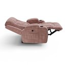 Ver mais imagens de Poltrona do Papai Reclinável Elétrica Fixa com Massagem e Aquecimento em Suede Rosa Nude Premium