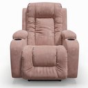 Ver imagem 2 de Poltrona do Papai Reclinável Elétrica Fixa com Massagem e Aquecimento em Suede Rosa Nude Premium