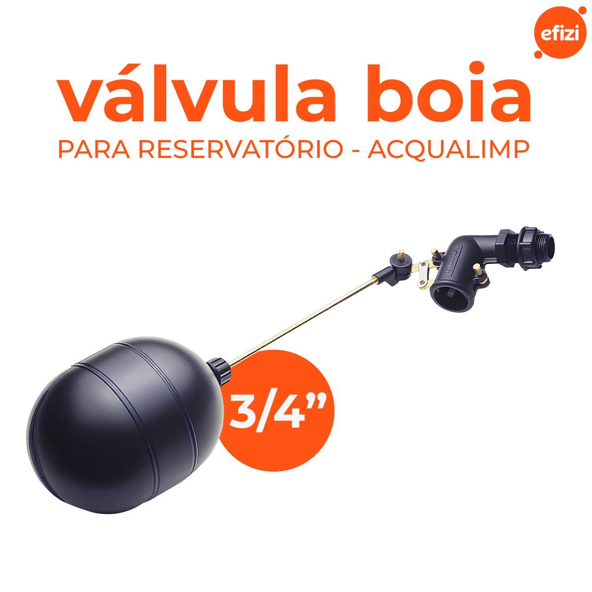 Valvula Torneira Boia Acqualimp Caixa D'água 3/4" - 2