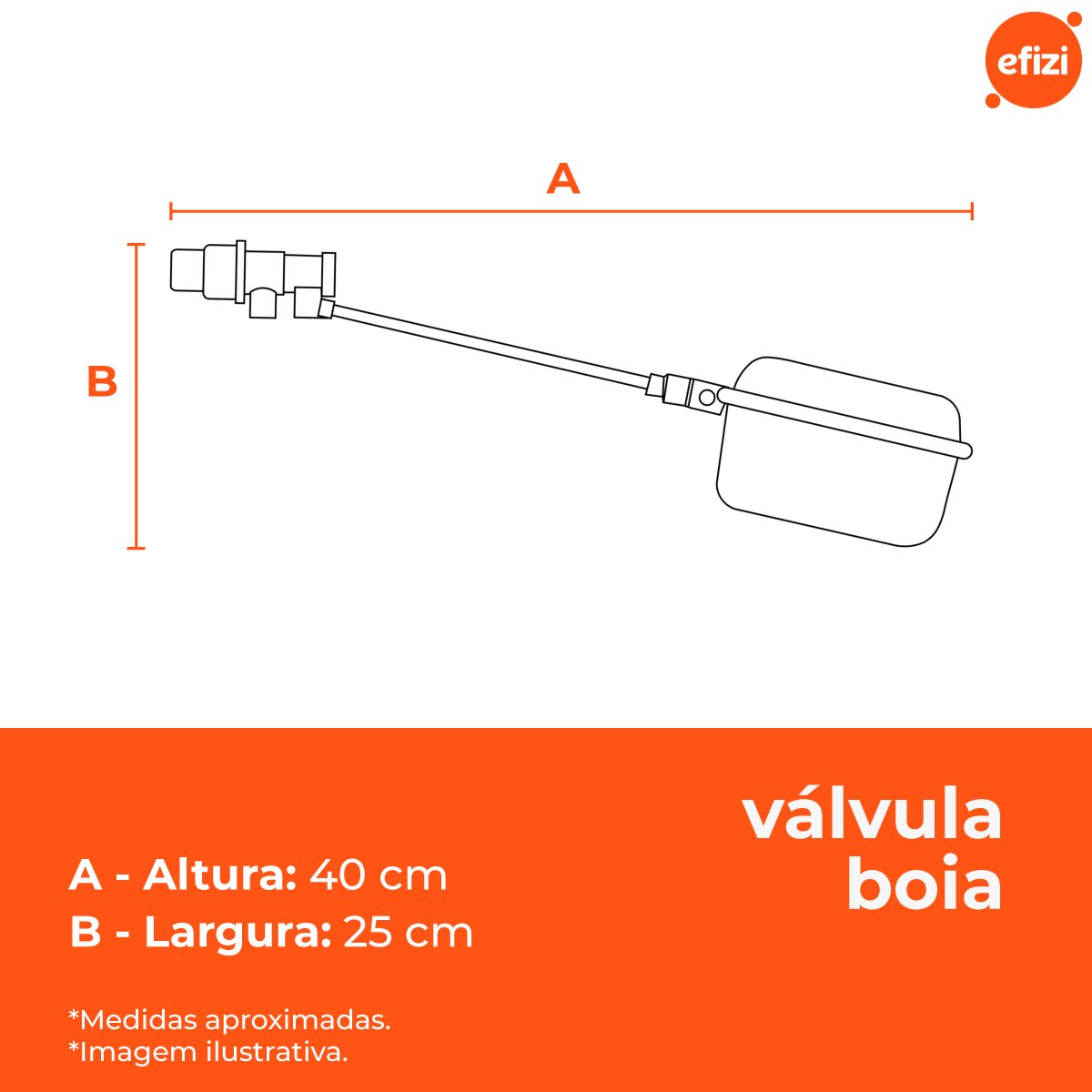 Valvula Torneira Boia Acqualimp Caixa D'água 3/4" - 3