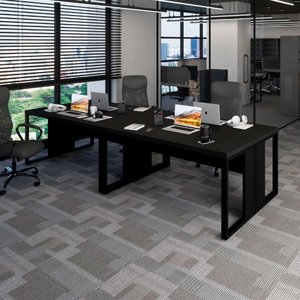 Plataforma de Trabalho 4 Pessoas 3,00m X 1,20m Pés Metal F5 Cor:preto