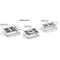 Fogão Cooktop Tripla Chama 5 Bocas Safanelli - 6 Fogão Cooktop Tripla Chama 5 Bocas Safanelli - 6