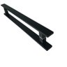 Puxador Duplo Chato 40x10mm Inox Preto 40 Cm Stanfer - 1