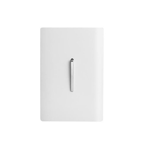 Conjunto Interruptor Simples Branco com Cromado Novara