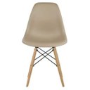 Ver imagem 3 de Kit 4 Cadeiras Eiffel Charles Eames Nude Polipropileno Pés Madeira Sala Jantar